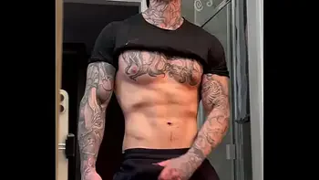 Stroking My Massive Cock and Flexing For You Before Cumming