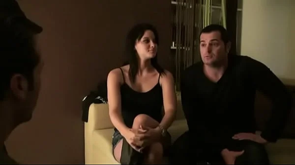 Busty amateur teen gets banged in threesome