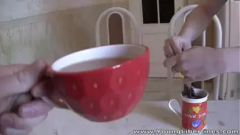 Shaved pussy Alena takes cock inside