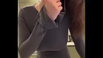 My stepmom fondles her tender milky pussy