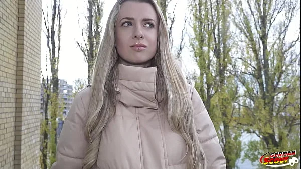 GERMAN SCOUT - Slim Office Girl Adriana Sweetblonde Pick Up for Casting Fuck in Berlin