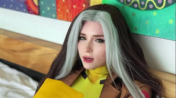 Rogue from the X-Men Deep Sucks, FaceSitting, Fucks in All Holes and Gets Anal Creampie - Cosplay