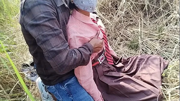 INDIAN SCHOOL CAUGHT WITH BOYFRIEND IN JUNGLE AND PUNISHED AS HARD FUCK BY BLACK INDIAN GUY