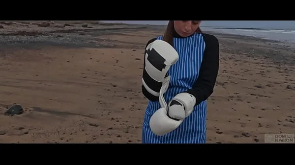 Beautiful Italian babe Silvia Soprano dominated roughly on the beach in Norway in a cinematic adventure, with hard slapping, spitting, and kinky play