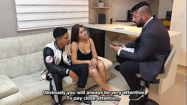 Couples therapy ends with psychologist fucking girl in front of her boyfriend
