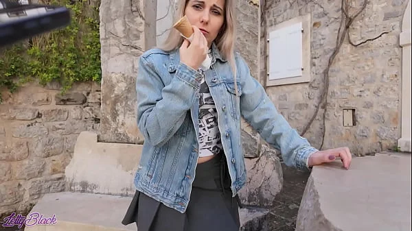 Romantic walk with remote controled vibrator in my pussy
