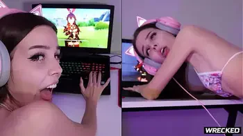 SKINNY PETITE GAMER GETS DOMINATED BY HER ROOMMATE