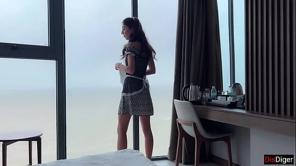 Freeze Time Stop with Maid Hotel Room Service Huge Creampie
