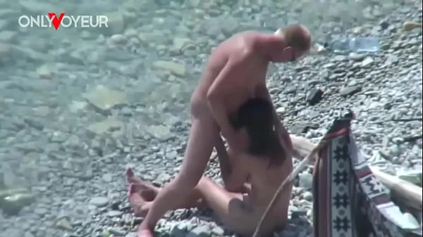 Beach Voyeur. Slut wife gives head and gets fucked in public