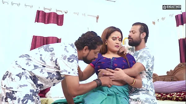 Erotic Bihari Bhabhi wants Two Big Cock for sex when her husband not around at home