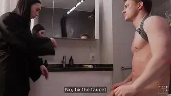 He fucked me from behind, but at least he fixed the bathroom sink