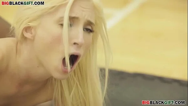 big black cock destroys the tight pussy of a white college girl