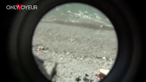 Beach Voyeur. Curvy MILF gives head and get it from behind in public