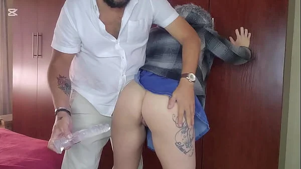 Dildo fucking my slutty ex girl after i creampied her pussy