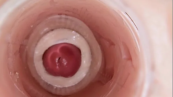 Camera inside deep pussy captures huge ejaculation of sperm