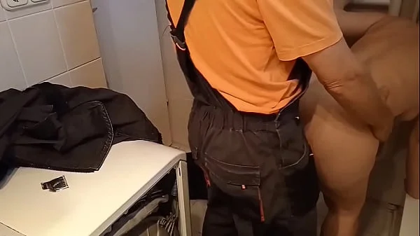 part1: Sexy, mature wife gets fucked by washing machine repairman - while husband sleeps. After waking up, unsuspecting husband fucks wife too.