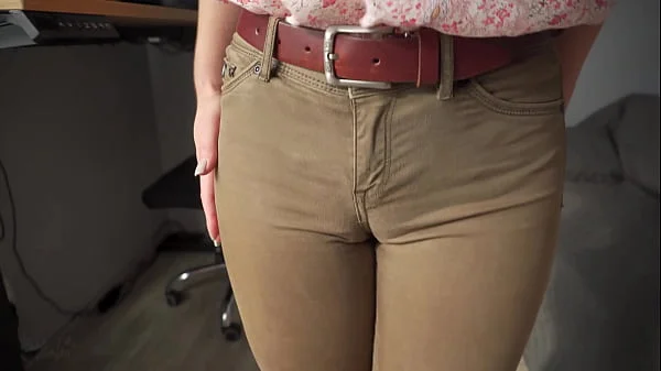 Naughty Colleague Showing Off Wedgie Pussy