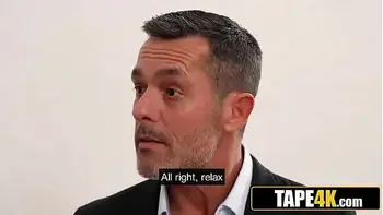 Sneaky Brunette Beauty Cheating on Her Boyfriend with His Wealthy Dad