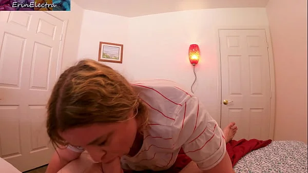 Stepmom helps cum in the morning