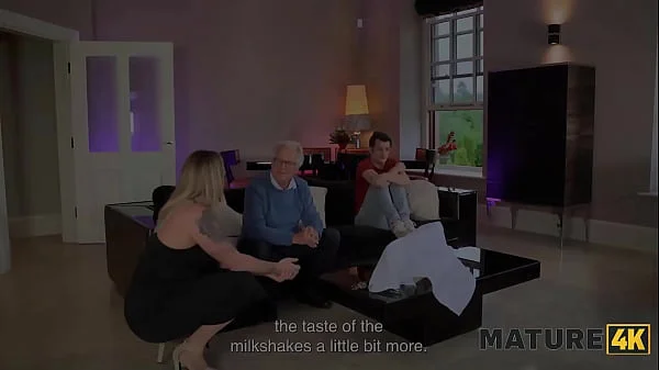 MATURE4K. April Velvet used her amazing tits to milk her neighbour's big cock, while husband was sitting next door