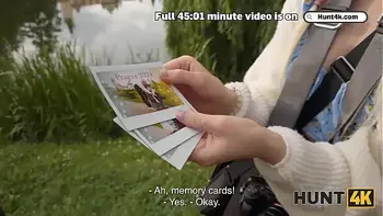 HUNT4K. Blonde babe was so sad so Hunter offered her fun and she loved to ride his big dick