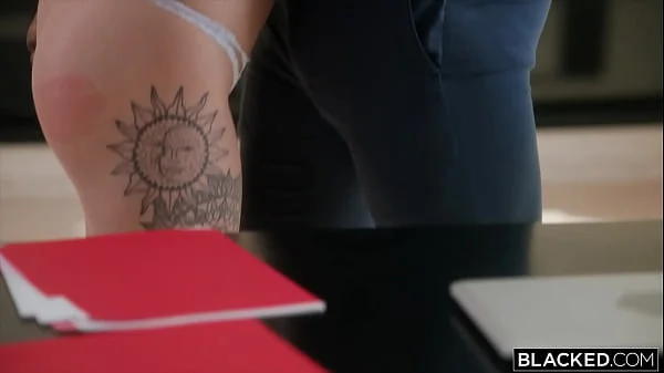 BLACKED BBC Crazy College Grad Sky Wonderland Gets Spanked & Dominated By New Boss