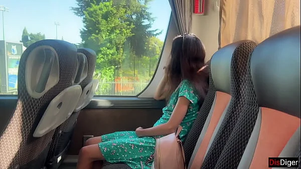 Crazy Man Takes Out His Cock On Public Bus - But Girl Doesn't Lose Her Head And Helps Him Cum