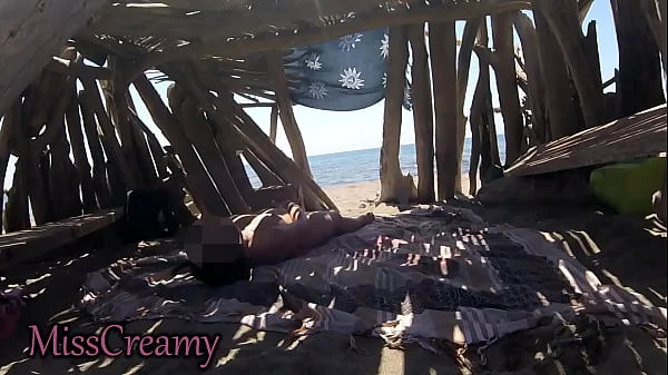 Public Masturbation on the Beach – She Gets Caught and Fucked