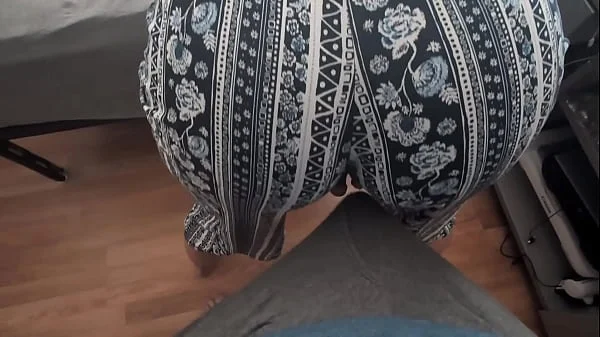 bouncing ass on his cock in clothes
