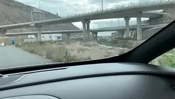 Fucked a slut in public in a convertible