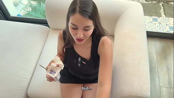 Stepsis Filled My Tank Top With Yogurt And I Filled Her Pussy With Cum