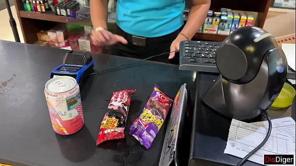 Cumwalk in Public Supermarket - Facial Fetish Outdoor Blowjob