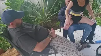 Cuckold Friend fucking my wife while i jerk of and cum on them fucking