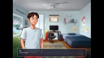 Jenny gives her stepbrother handjob Summertime saga