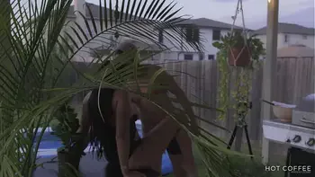 Super sexy Puerto Rican couple have passionate sex outside in the heat of Texas