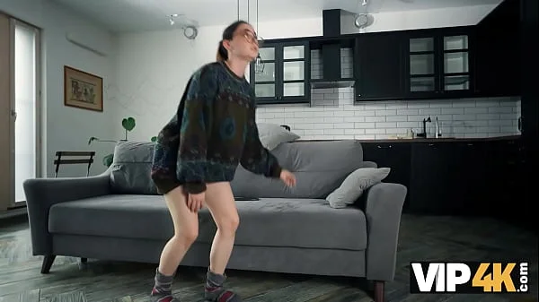 VIP4K. Big titty virgin is learning how to be a SLUT!