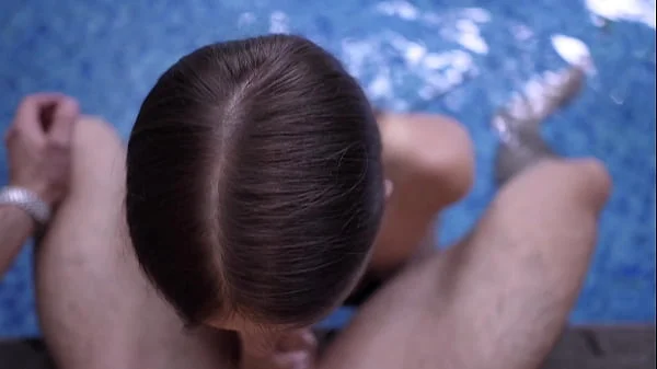 Just an ADORABLE busty girl gets deep CREAMPIE after nude photoshoot in the private villa!