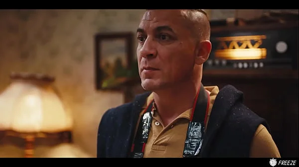 French Brunette with Fake Enhanced Huge Boobs Gets Her Nipples Sucked while Frozen in Time