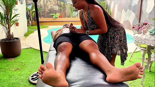 Tricked by horny stepmother, massage with happy ending