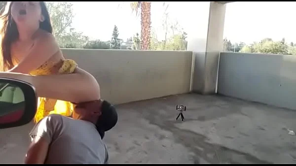 asian slut met walking fucked in car garage