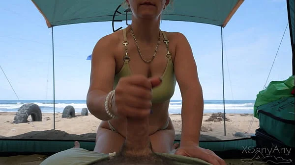 Almost Caught Having Risky Sex With A Stranger On The Beach!