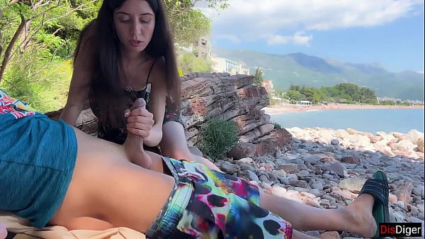 Public Dick Flashing on the Beach - Girl Saw My Cock and Helped Me Cum