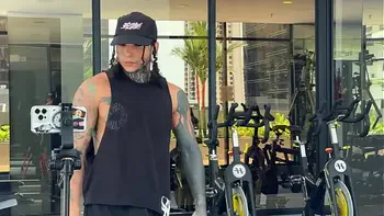 A sweaty, strong guy at the gym asks a neighbor in the building to smell his cock so he can fuck her later.