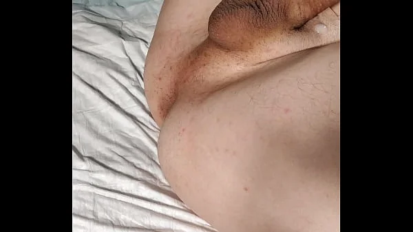 Cumshot after anal fingering, prostate massage and spanking - Femdom