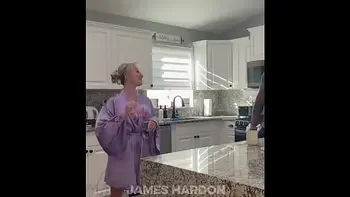 Blonde Hotwife cucks husband and takes creampie bbc