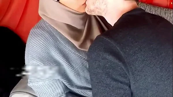 Arab milf breastfeeding her new husband