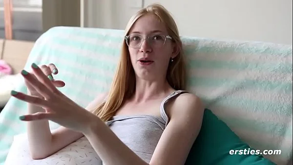 Petite Teen Redhead Rubbing Hairy Pussy