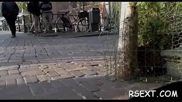 Glamorous amsterdam hooker rides a large hard rod passionately