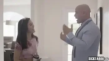 Asian stepdaughter teen having a little wet accident