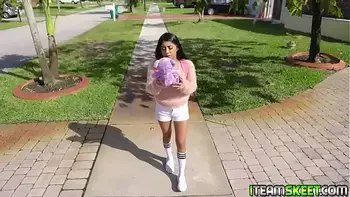 Stepdad plowing his stepdaughters sweet young cunt from behind